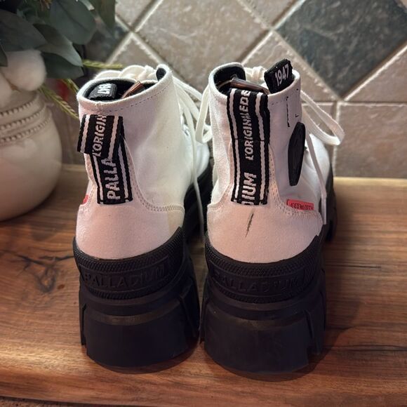 Palladium Revolt Hi TX Star White Platform Shoes - 9 - Great Condition - Picture 5 of 15